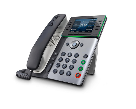 POLY Edge E320 IP phone Black, Silver 8 lines